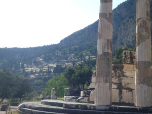 Delphi Temple of Athena facing the Oracle